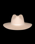 Front view of The Belle Wool Cowgirl Hat - Cream on plain background