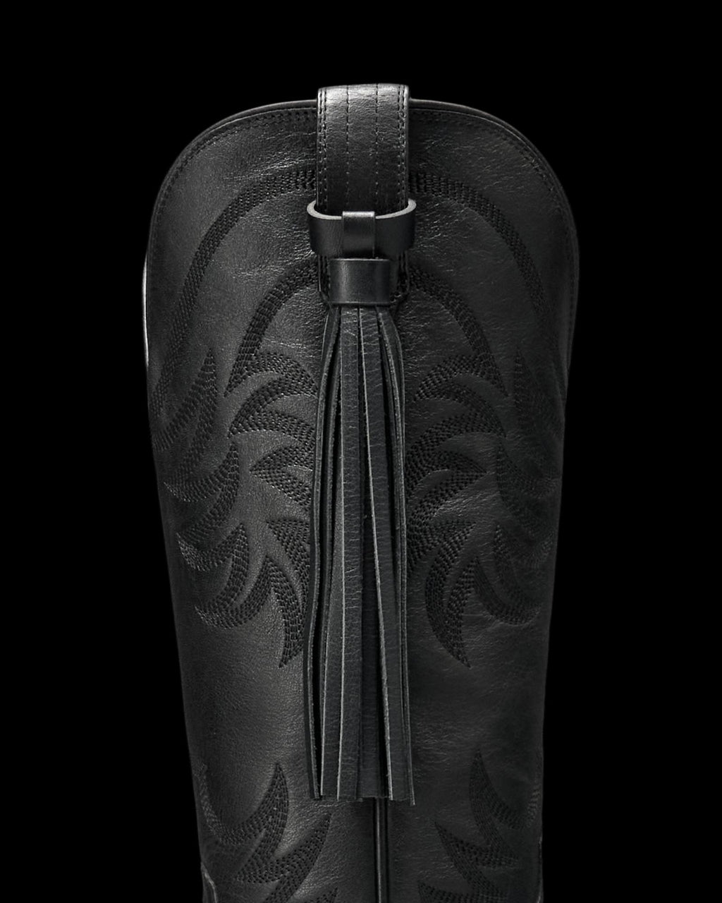 Closeup view of Tassel Boot Charm - Midnight