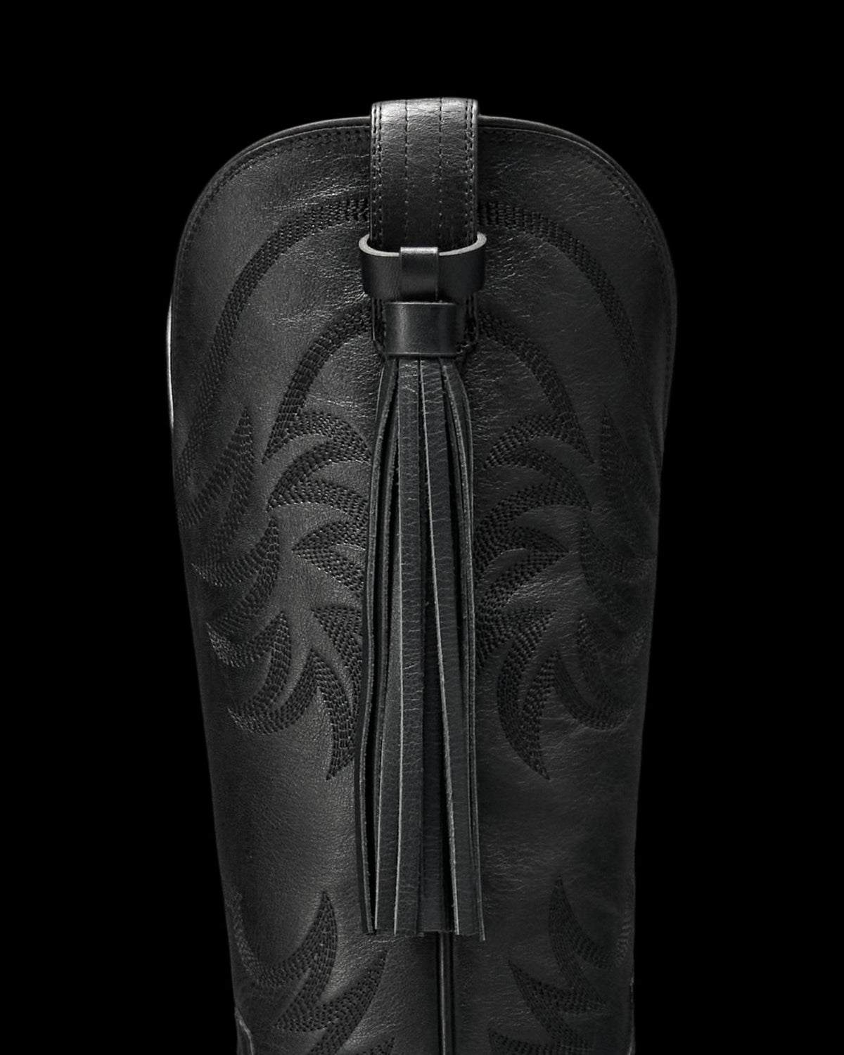 Closeup view of Tassel Boot Charm - Midnight