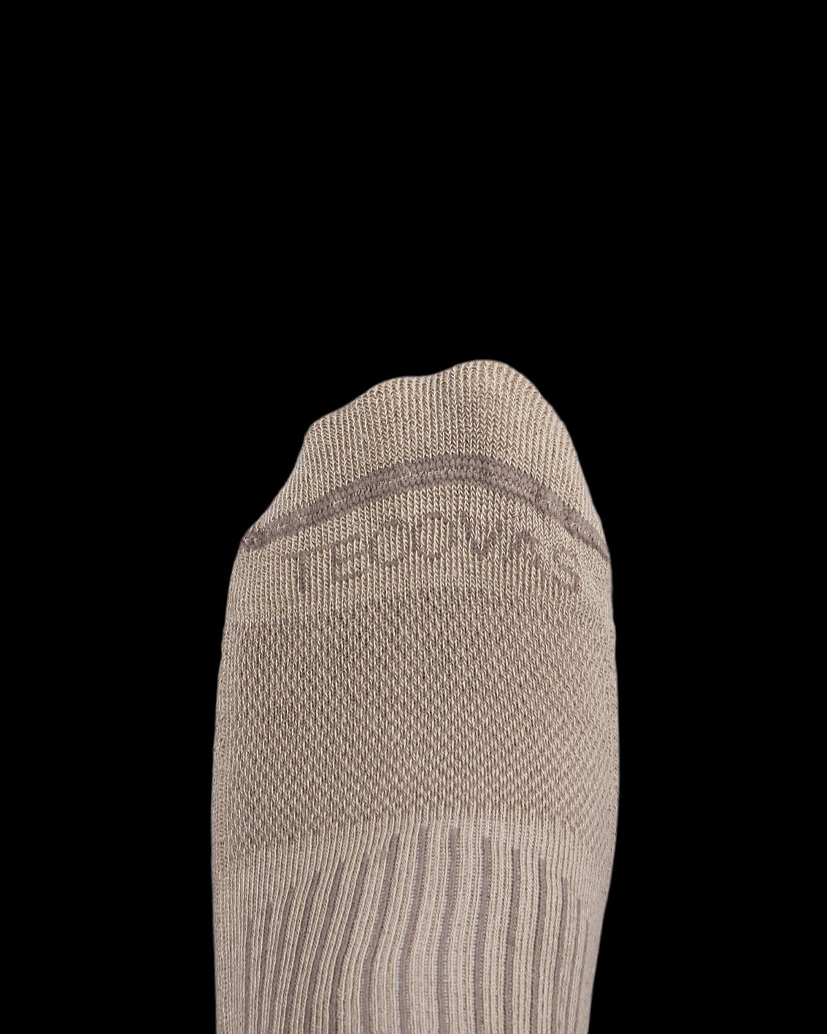 Toe view of Crew Socks (3-Pack) - Brown/Tan/Black on plain background