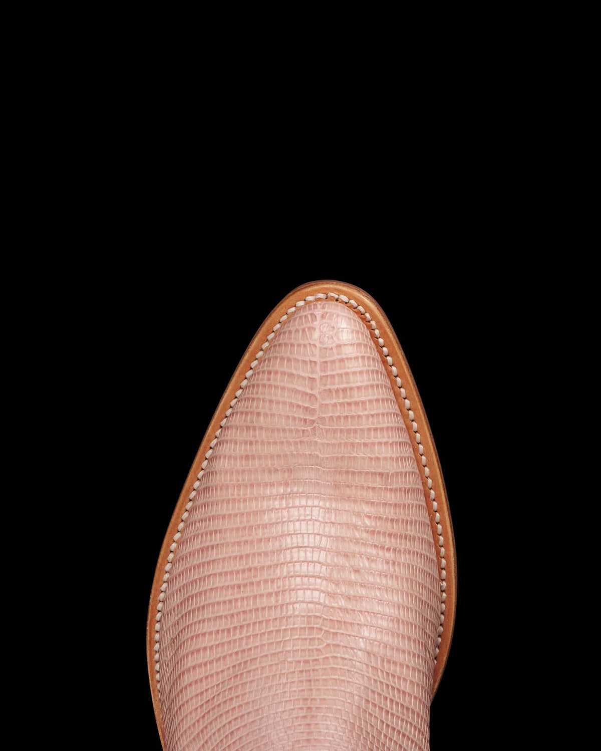 Toe view of The Abby - Pink Frost Lizard on plain background