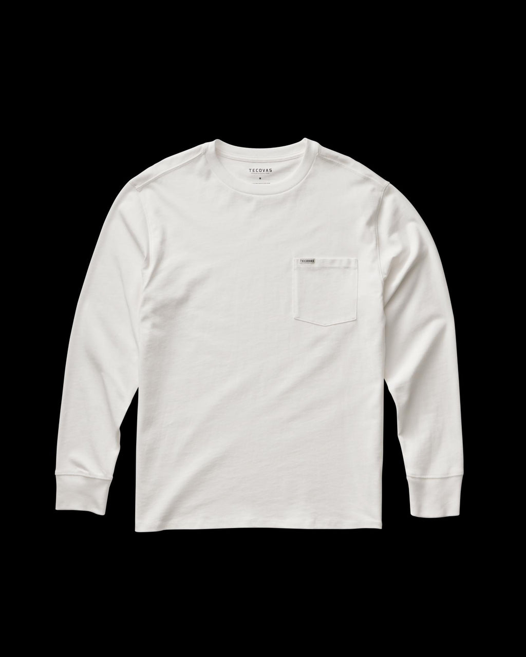 Closeup detail view of Long Sleeve Standard Issue Pocket Tee - Bone