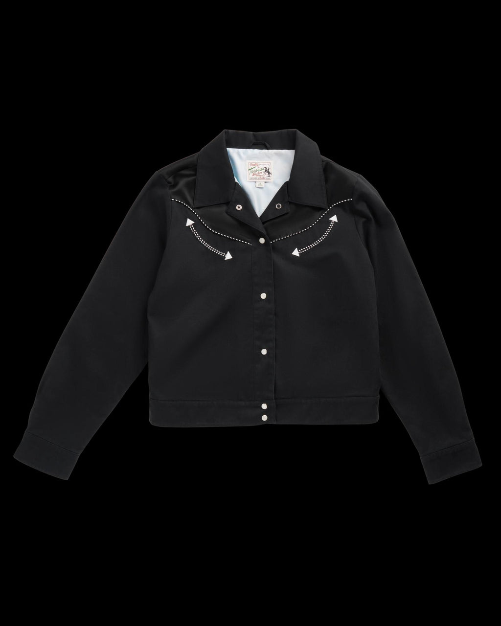Front view of Women's Dolly Jacket - Black on plain background