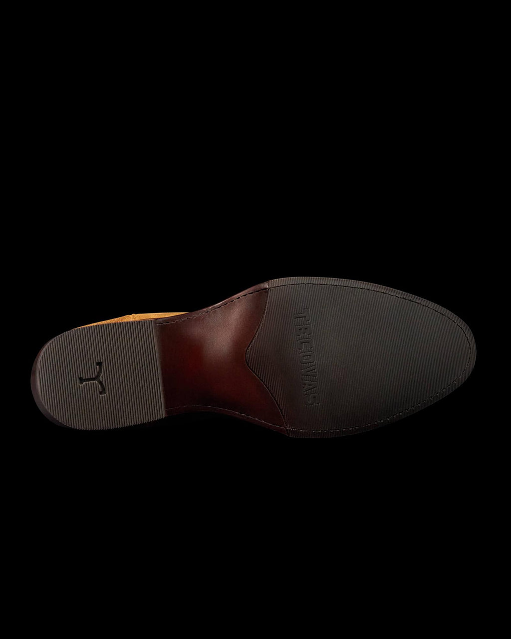 Sole view of The Johnny - Husk Suede on plain background