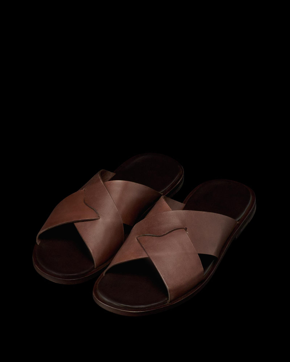 Quarterfront view of The Lexington - Dark Chocolate on plain background