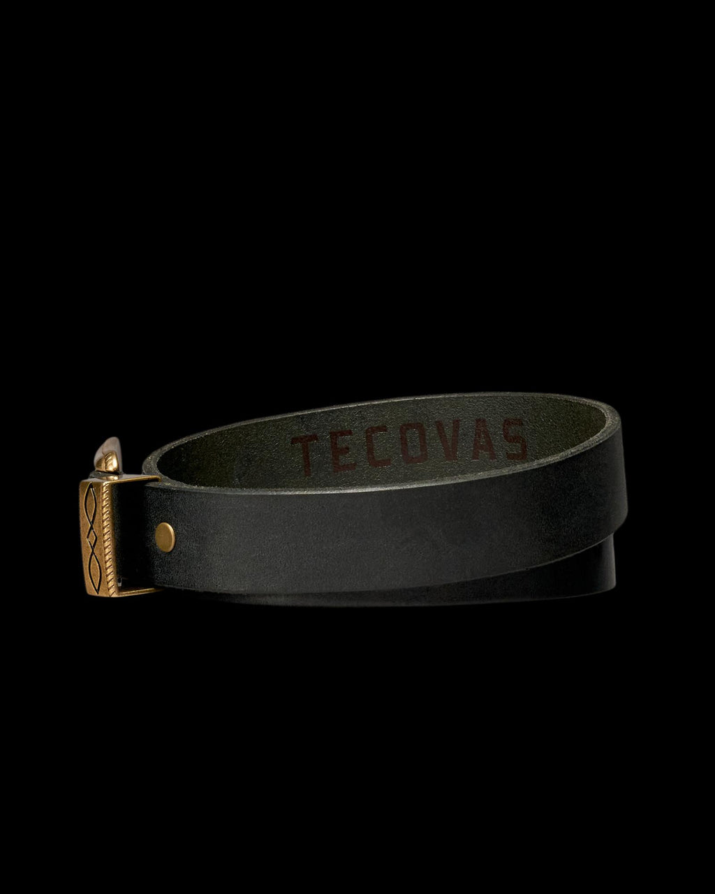 Back view of Women's 3 Piece Belt - Midnight on plain background