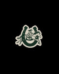 Front view of Lucky Cowgirl Sticker - Cream/Green on plain background