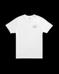 Front view of Men's General Store T-Shirt - Bone/Green on plain background