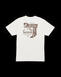 Back view of Men's Quality and Looks T-Shirt - Bone/Brown on plain background