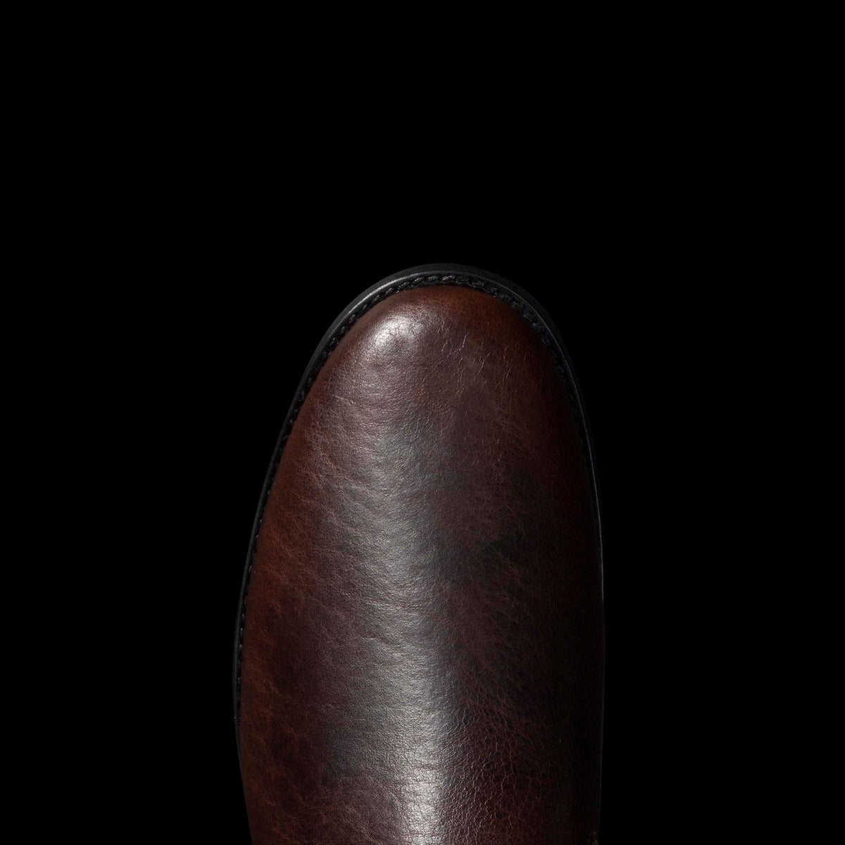 Toe view of The Monterrey - Hickory on plain background