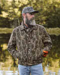 View of Men's Tecovas x Mossy Oak Waxed Ranch Jacket - Original Bottomland