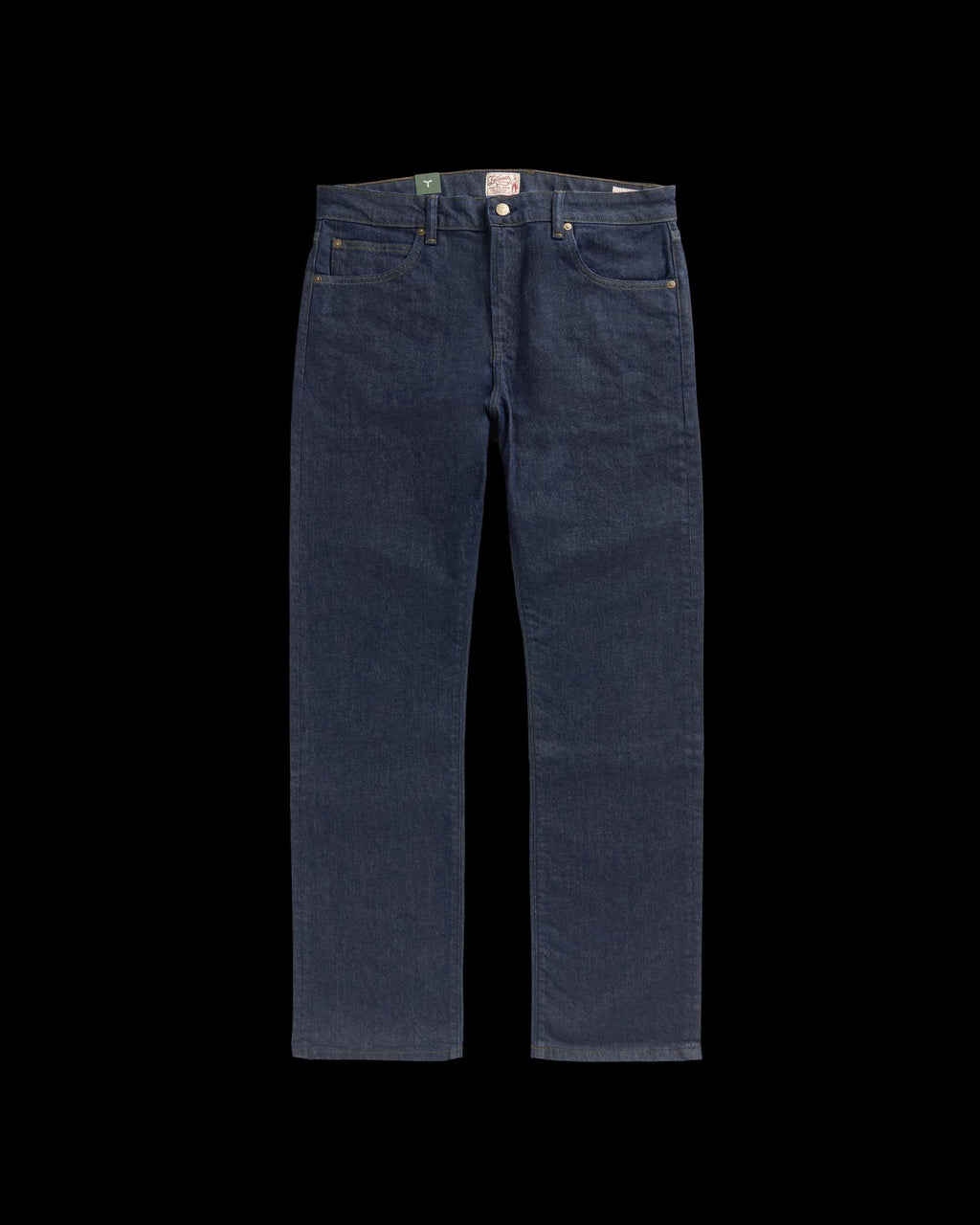 Front view of Men's Straight Crafted Denim - Resin Rinse on plain background