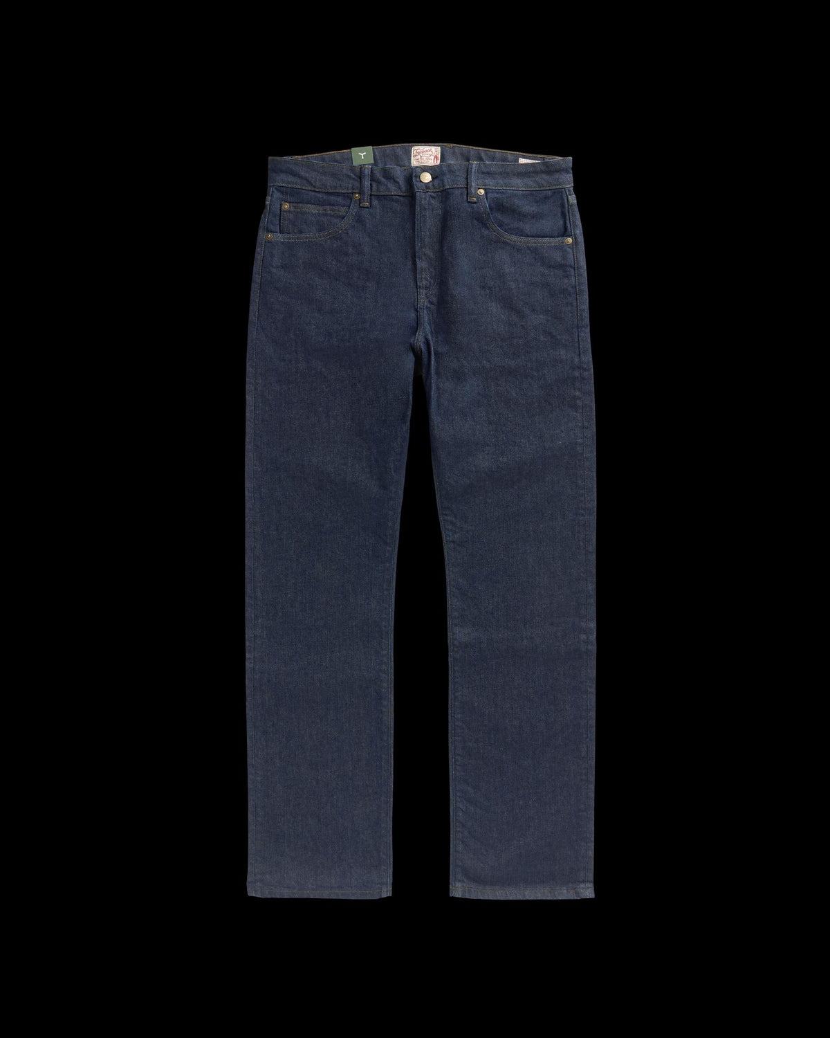 Front view of Men's Straight Crafted Denim - Resin Rinse on plain background