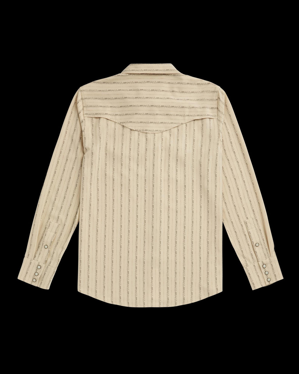 Closeup detail view of Men's Performance Western Pearl Snap - Sandstone/Multi