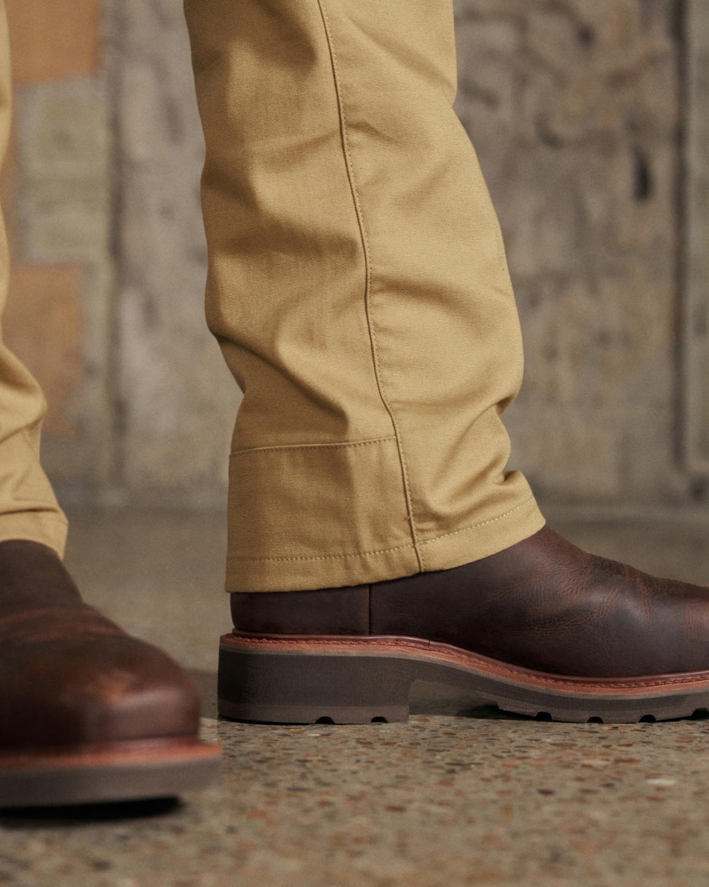 Closeup view of Men's Work Pant - Desert Tan